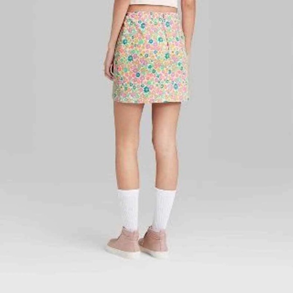 Wild Fable Floral Print Jean Mini Skirt Size 2 - Picture 3 of 7